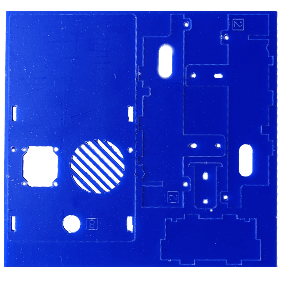 DB21-J chassis panel - blue