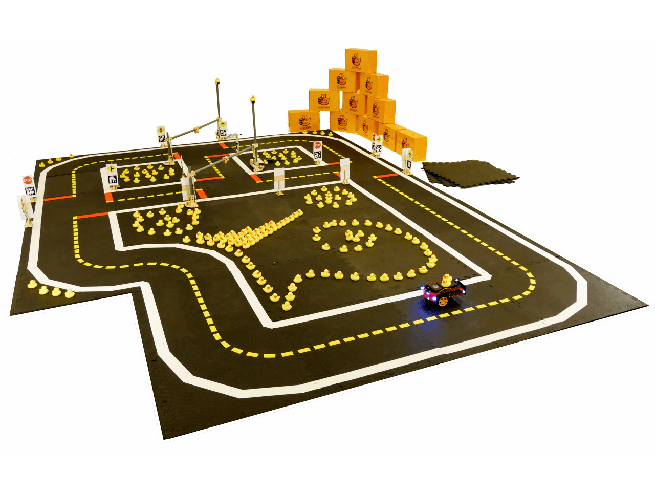 Classroom Kit (12) - 12 Duckiebots, 3 navigation starter packs and 2 raspberry-pi powered traffic light